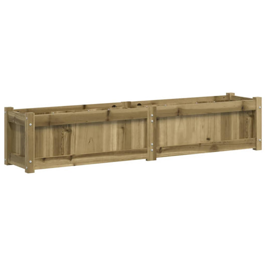 Vassoio per fioriera aiuola rialzata piante fiori terrazza giardino 150 x 31 x 31 cm legno di pino impregnato marrone 02_0037426