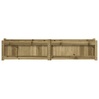 Vassoio per fioriera aiuola rialzata piante fiori terrazza giardino 150 x 31 x 31 cm legno di pino impregnato marrone 02_0037426