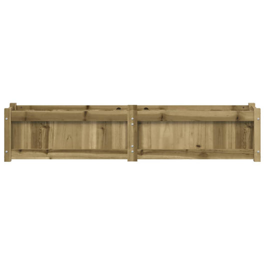 Vassoio per fioriera aiuola rialzata piante fiori terrazza giardino 150 x 31 x 31 cm legno di pino impregnato marrone 02_0037426
