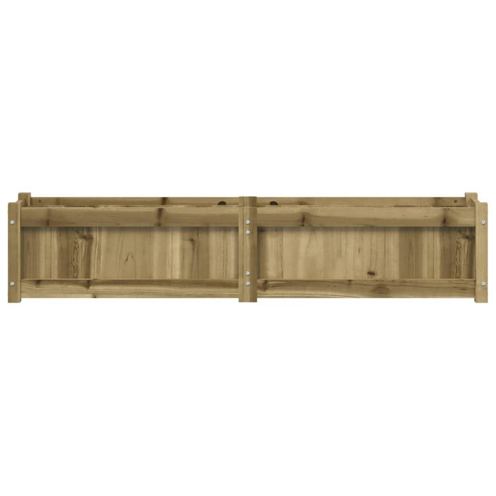 Vassoio per fioriera aiuola rialzata piante fiori terrazza giardino 150 x 31 x 31 cm legno di pino impregnato marrone 02_0037426