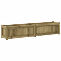 Vassoio per fioriera aiuola rialzata piante fiori terrazza giardino 150 x 31 x 31 cm legno di pino impregnato marrone 02_0037426