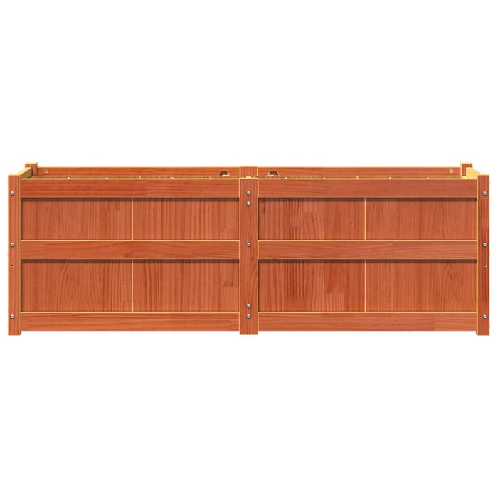 Fioriera Giardino Marrone Cera 150x50x50 cm Legno Massello Pino 837486