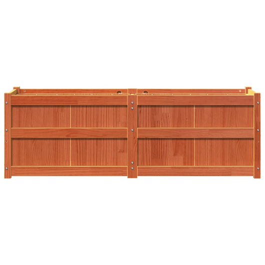 Vassoio per fioriera aiuola rialzata piante fiori terrazza giardino cera 150 x 50 x 50 cm legno di pino massiccio marrone 02_0038446