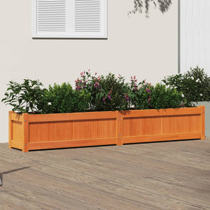 Fioriera Giardino Marrone Cera 180x31x31 cm Legno Massello Pinocod mxl 134565