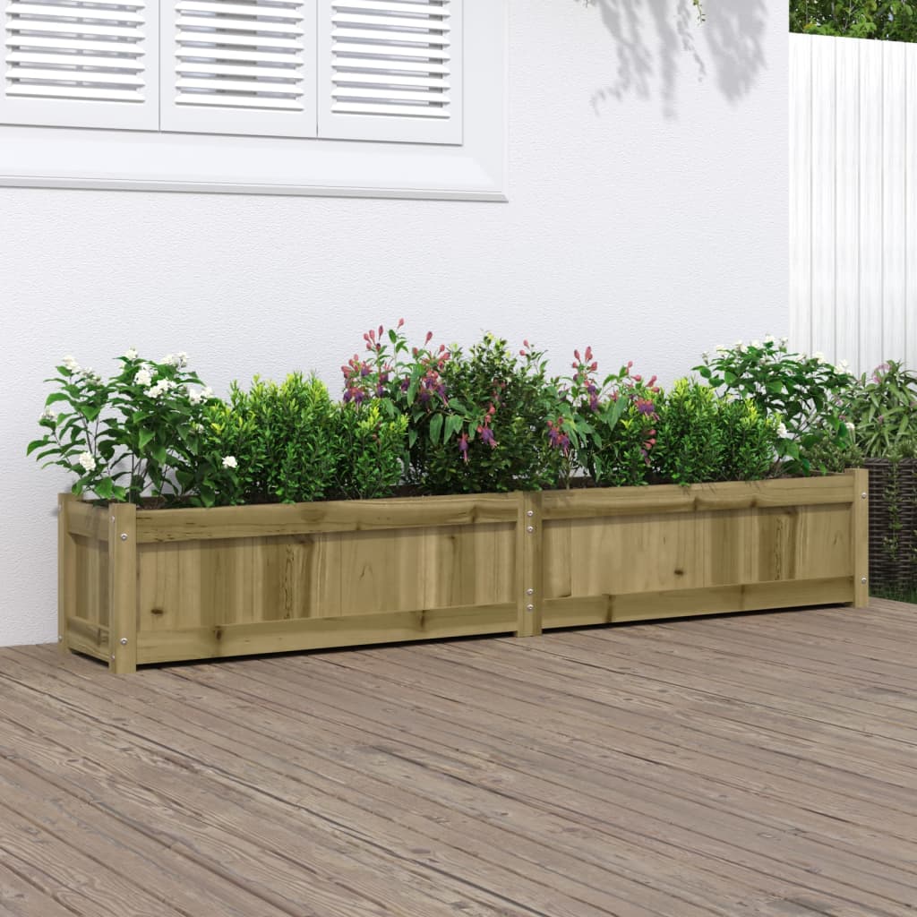 Fioriera da Giardino 180x31x31 cm in Legno di Pino Impregnatocod mxl 132943