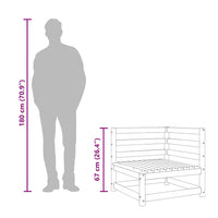 Divani Angolari da Giardino 2pz 70x70x67cm Legno Massello Pino 837907