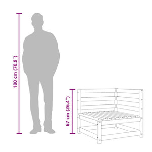 Divani Angolari Giardino 2pz 70x70x67cm Legno Massello Douglas 837912