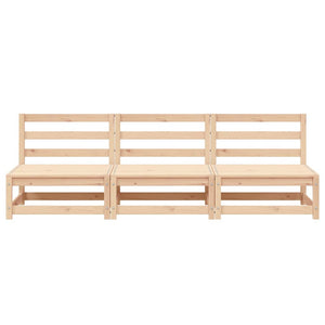 Divani da Giardino Senza Braccioli 3pz 70x70x67cm Massello Pino 837928