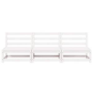 Divani da Giardino Senza Braccioli 3pz 70x70x67cm Bianchi Pino