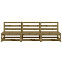 Divani Giardino Senza Braccioli 3pz 70x70x67 cm Pino Impregnato