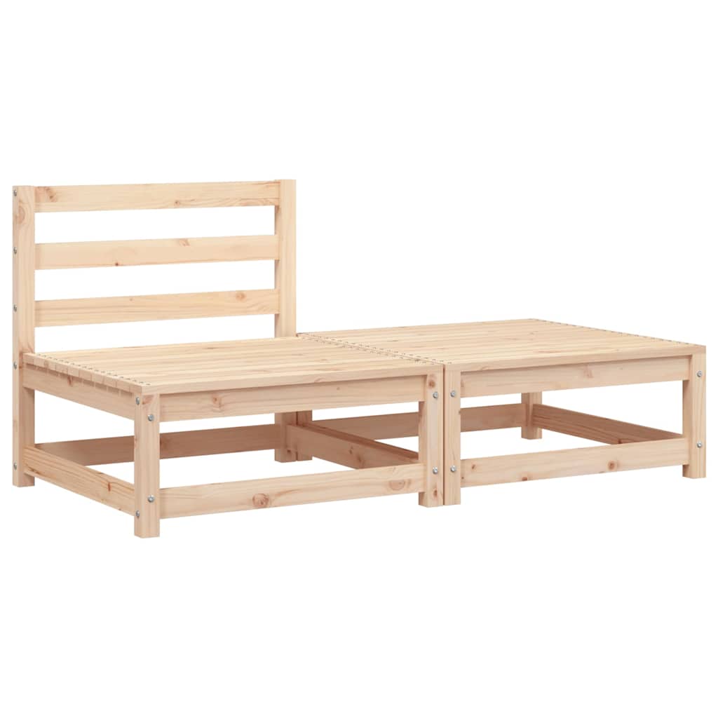 Divano Giardino Senza Braccioli con Poggiapiedi-Sofa da Giardino-Divanetto da esterno Massello Pino 414009