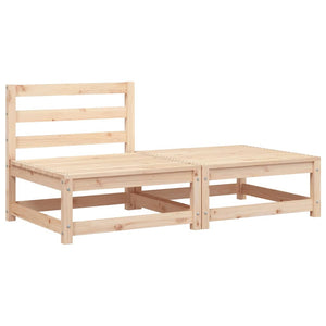 Divano Giardino Senza Braccioli con Poggiapiedi-Sofa da Giardino-Divanetto da esterno Massello Pino 414009
