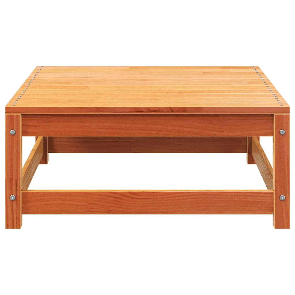 Divano senza Braccioli Giardino-Sofa da Giardino-Divanetto da esterno Poggiapiedi Marrone Cera Pino 791421