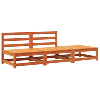 Divano senza Braccioli Giardino-Sofa da Giardino-Divanetto da esterno Poggiapiedi Marrone Cera Pino 524231