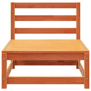 Divano senza Braccioli Giardino-Sofa da Giardino-Divanetto da esterno Poggiapiedi Marrone Cera Pino 524231