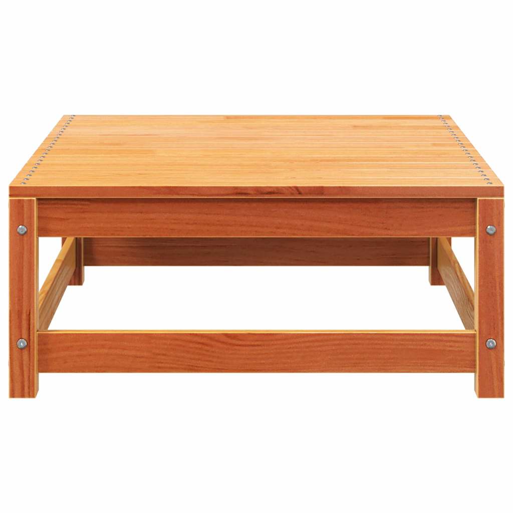 Divano senza Braccioli Giardino-Sofa da Giardino-Divanetto da esterno Poggiapiedi Marrone Cera Pino 524231