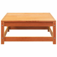 Divano senza Braccioli Giardino-Sofa da Giardino-Divanetto da esterno Poggiapiedi Marrone Cera Pino 524231