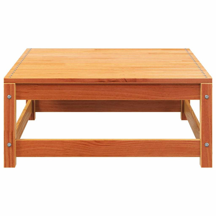 Divano senza Braccioli Giardino-Sofa da Giardino-Divanetto da esterno Poggiapiedi Marrone Cera Pino 524231