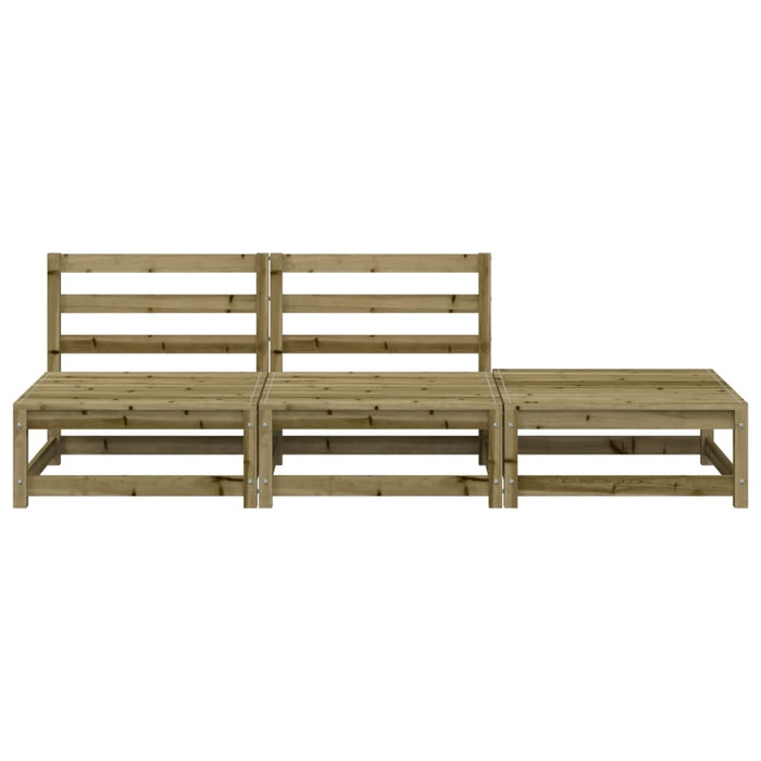 Divano Giardino Senza Braccioli con Poggiapiedi Pino Impregnato