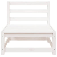 Divano Giardino con Poggiapiedi 2 Posti-Sofa da Giardino-Divanetto da esterno Massello Pino Bianco