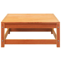 Divano Giardino con Poggiapiedi 2 Posti Marrone Cera Legno Pino 837974