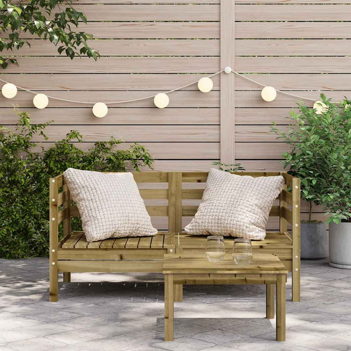 Divani Angolari da Giardino 2pz in Legno di Pino Impregnato 837990
