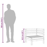 Divani Angolari da Giardino 2pz in Legno di Pino Impregnato 837990