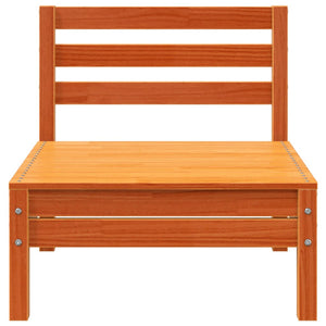 Divani Senza Braccioli Giardino 2pz Marrone Cera Massello Pino 838002