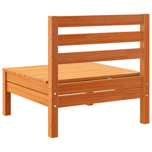 Divani Senza Braccioli Giardino 2pz Marrone Cera Massello Pino 838002