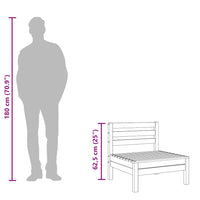 Divani Senza Braccioli da Giardino 4pz Legno Massello Douglas