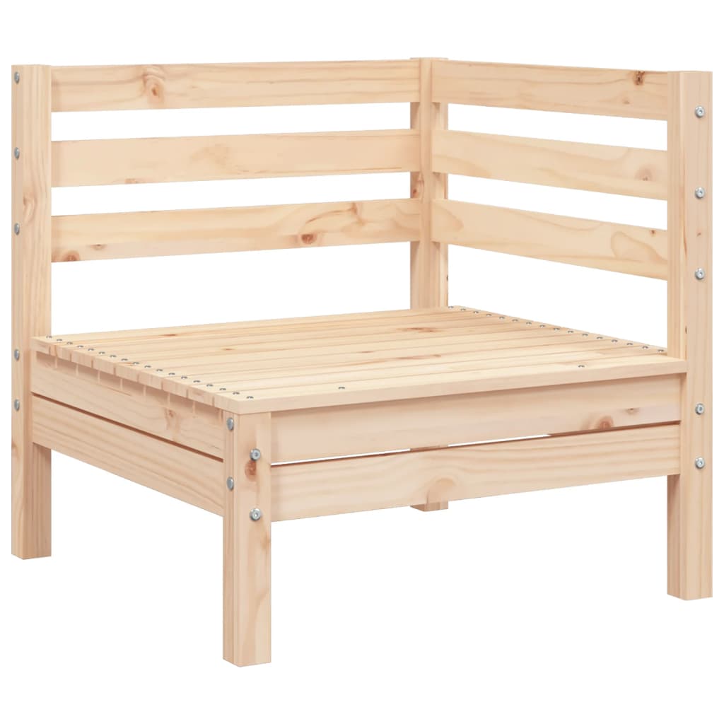 Divano da Giardino 2 Posti con Poggiapiedi Legno Massello Pino 838019
