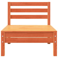 Divano da Giardino a 3 Posti Marrone Cera Legno Massello Pino 838037