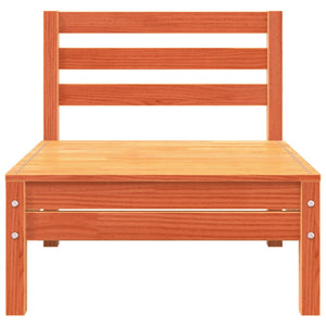 Divano da Giardino a 3 Posti Marrone Cera Legno Massello Pino 838037