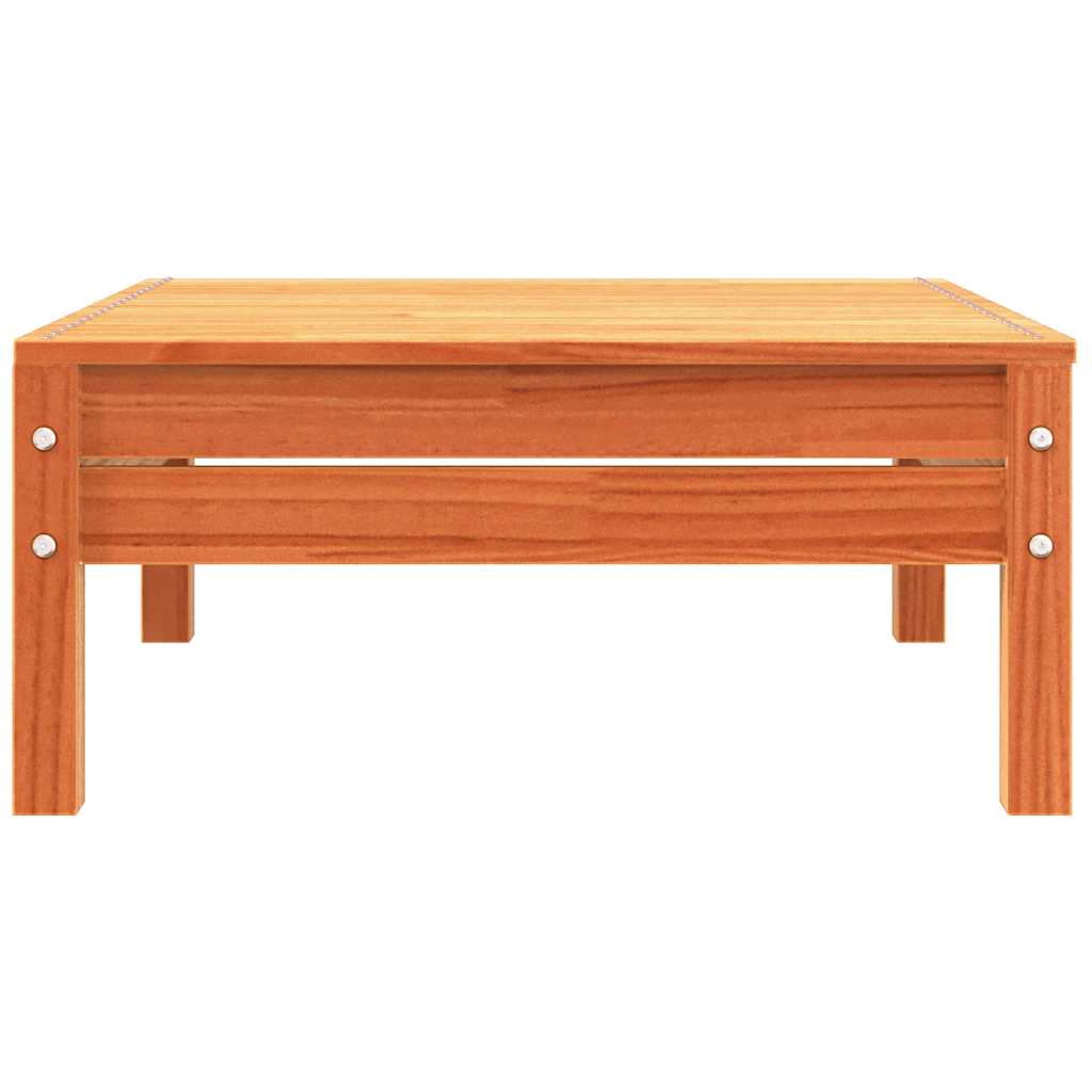 Divano da Giardino a 3 Posti Marrone Cera Legno Massello Pino 838037