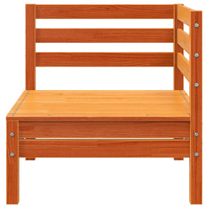 Divano da Giardino a 3 Posti Marrone Cera Legno Massello Pino 838044