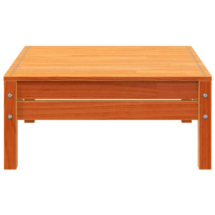 Divano da Giardino a 3 Posti Marrone Cera Legno Massello Pino