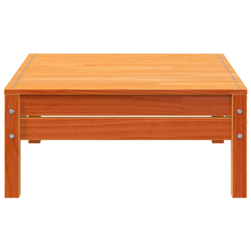 Divano da Giardino a 3 Posti Marrone Cera Legno Massello Pino 838044