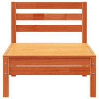 Divano Giardino 3 Posti e Poggiapiedi-Sofa da Giardino-Divanetto da esterno Marrone Cera Massello Pino