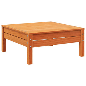 Divano Giardino 3 Posti e Poggiapiedi-Sofa da Giardino-Divanetto da esterno Marrone Cera Massello Pino