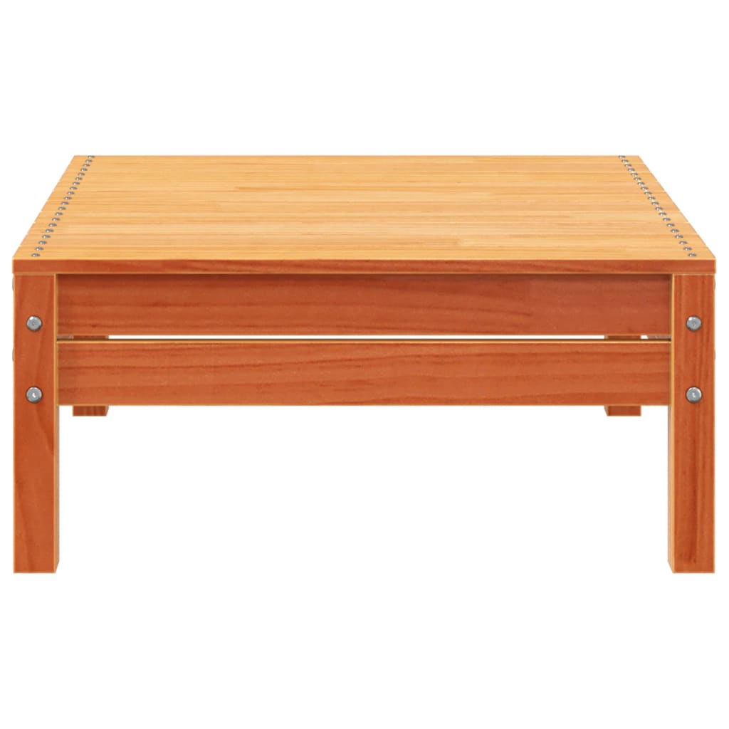 Divano Giardino 3Posti e Poggiapiedi Marrone Cera Massello Pino