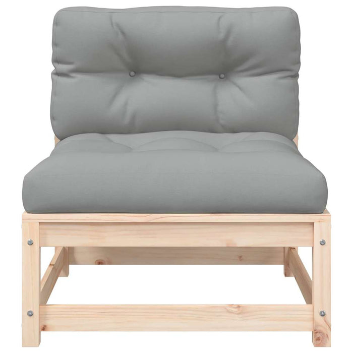 Divani Giardino Senza Braccioli con Cuscini 2 pz Massello Pino