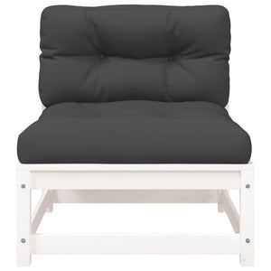 Divani Giardino Senza Braccioli con Cuscini 2 pz Pino Bianco 838087