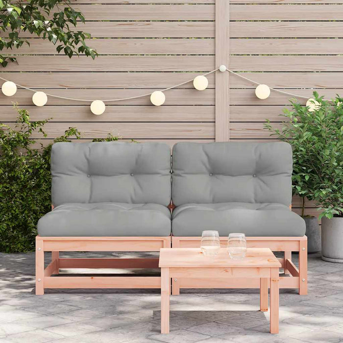 Divani Giardino Senza Braccioli con Cuscini 2 pz Legno Douglas 838091