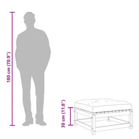Poggiapiedi da Giardino con Cuscino in Legno Impregnato di Pino