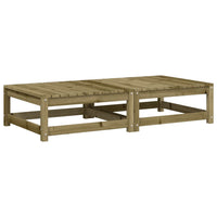 Poggiapiedi Giardino con Cuscini 2pz Legno Impregnato di Pino 838108