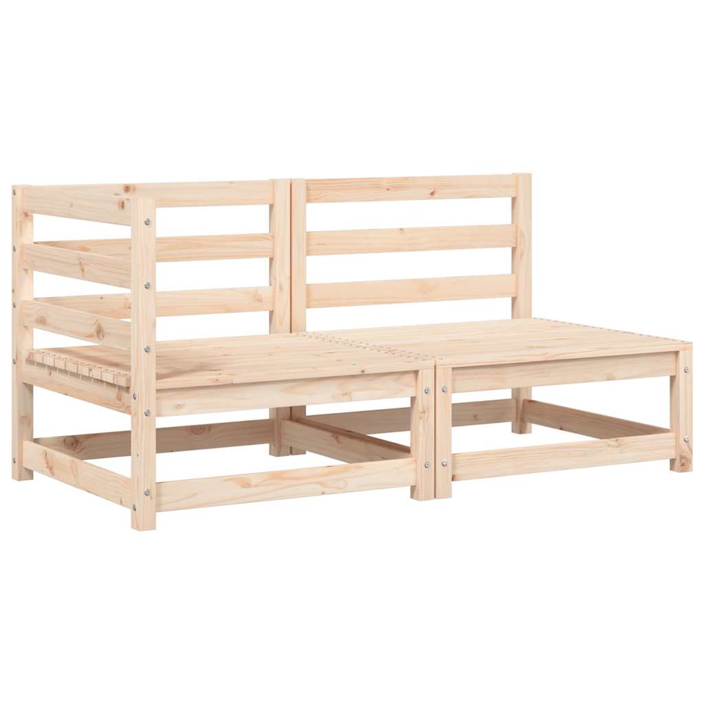 Divano da Giardino con Cuscini a 2 Posti in Legno Massello Pino 838118