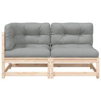 Divano da Giardino con Cuscini a 2 Posti in Legno Massello Pino 838118