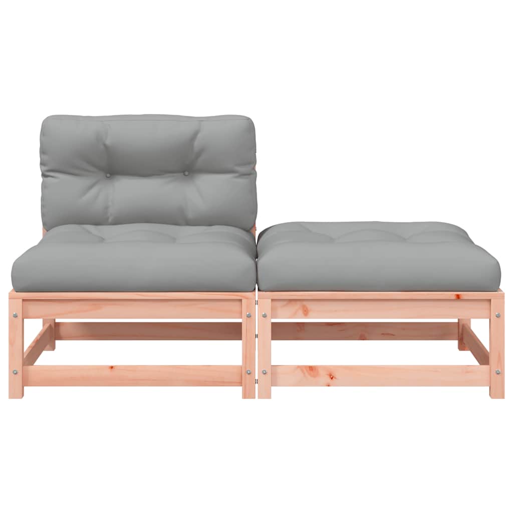 Divano da Giardino Senza Braccioli con Cuscini e Poggiapiedi 838131