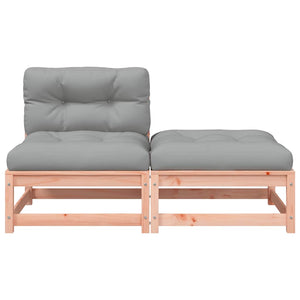 Divano da Giardino Senza Braccioli con Cuscini e Poggiapiedi 838131