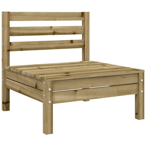 Divano Giardino Senza Braccioli Cuscini-Sofa da Giardino-Divanetto da esterno Legno Pino Impregnato 940071